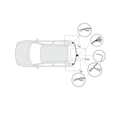 Электрика фаркопа Hak-System (7 pin) для Subaru Justy 2003-2007 16500510 в 