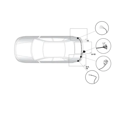 Электрика фаркопа Brink (13 pin) для Subaru Legacy 2010-2015 750214 в 