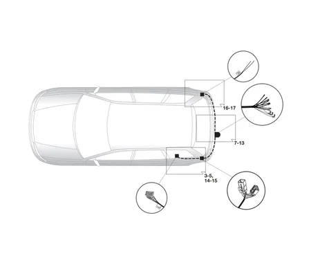 Электрика фаркопа Brink (7 pin) для Subaru Outback (универсал) 2009-2015 750201 в 