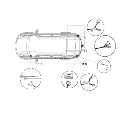 Электрика фаркопа Hak-System (7 pin) для Suzuki Baleno 2016- 16240525 в 