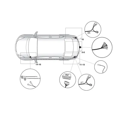 Электрика фаркопа Hak-System (13 pin) для Suzuki Baleno 2016- 26240525 в 