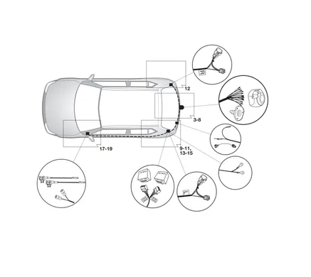 Электрика фаркопа Hak-System (13 pin) для Suzuki Swift 2017- 21240530 в 