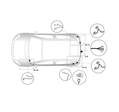 Электрика фаркопа Hak-System (7 pin) для Toyota Yaris 2014-2017 12250544 в 