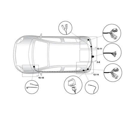 Электрика фаркопа Hak-System (13 pin) для Toyota Yaris 2011-2014 21250536 в 