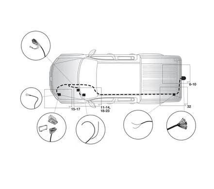 Электрика фаркопа Hak-System (13 pin) для Volkswagen Amarok 2010- 21270551 в 