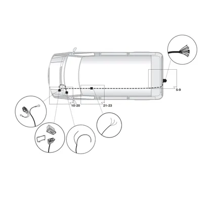 Электрика фаркопа Hak-System (13 pin) для Volkswagen Multivan T5 10/2009-2015 21270548 в 