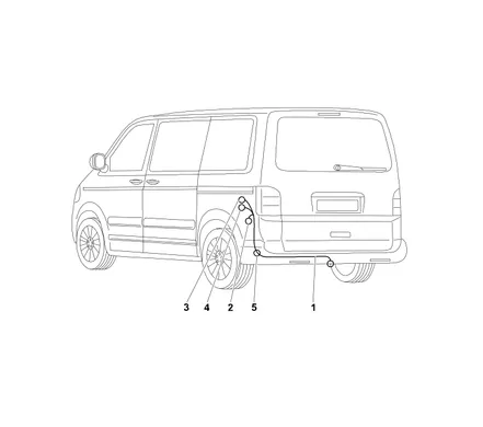 Электрика фаркопа Westfalia (13 pin) для Volkswagen Caravelle T5 2003-2015, (для авто с подготовкой) 321652300113 в 