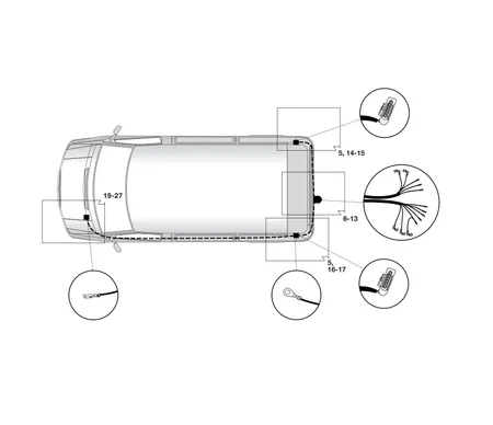 Электрика фаркопа Hak-System (7 pin) для Volkswagen Caravelle T5 2003-2009 12270540 в 