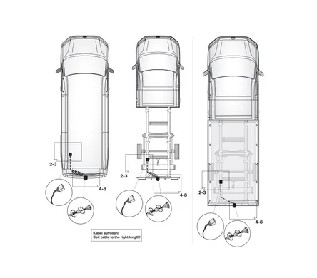 Электрика фаркопа Hak-System (7 pin) для Volkswagen Crafter (фургон) 2017-, (на авто с подготовкой) 12500630 в 