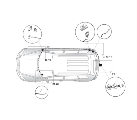 Электрика фаркопа Brink (13 pin) для Volkswagen Touareg 2010-2018 756794 в 