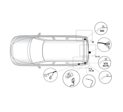 Электрика фаркопа Hak-System (7 pin) для Volvo S60 2010-2018 12260519 в 