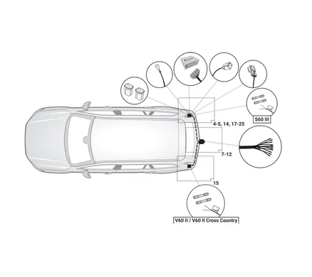 Электрика фаркопа Hak-System (13 pin) для Volvo S60 2019- 21260523 в 