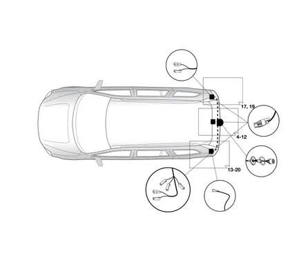 Электрика фаркопа Hak-System (13 pin) для Volvo S60 2000-2004 21260500 в 