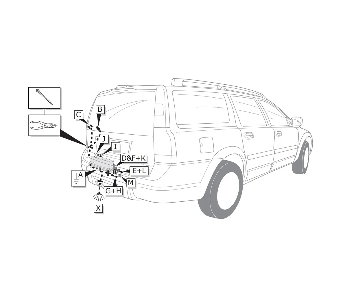 Электрика фаркопа Brink (7 pin) для Volvo V70 2004-2007 759191 в 