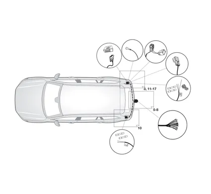 Электрика фаркопа Hak-System (13 pin) для Volvo XC90 2015- 26260520 в 