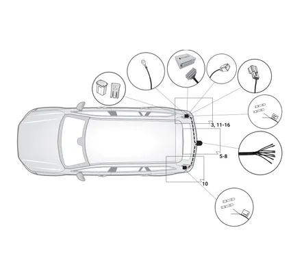 Электрика фаркопа Hak-System (7 pin) для Volvo S60 2019- 12260523 в 