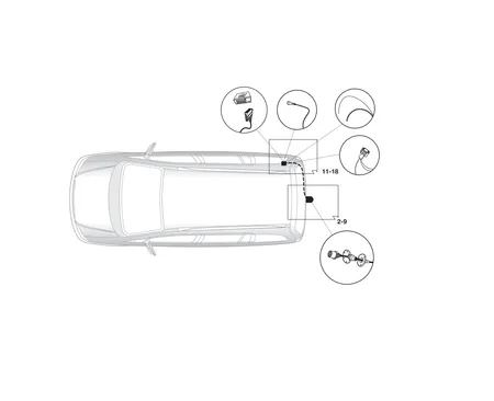 Электрика фаркопа Hak-System (13 pin) для Mercedes Vito 2005-2014, (для авто с подготовкой) 21040521 в 