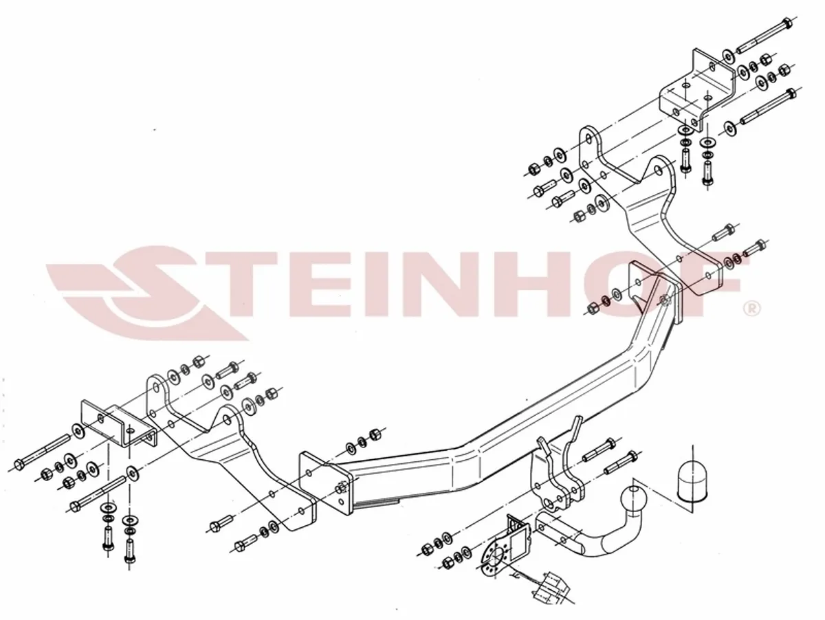 Фаркоп Steinhof для Hyundai H1 2019- H-241 в 