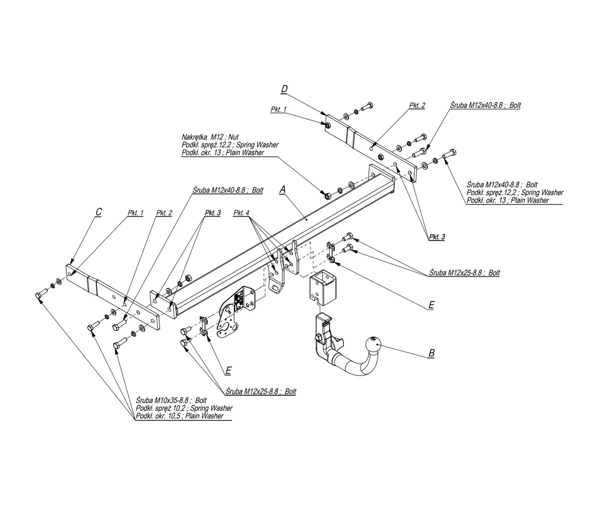 Фаркоп Imiola для Volkswagen Tiguan 2007-2015 W.A33 в 