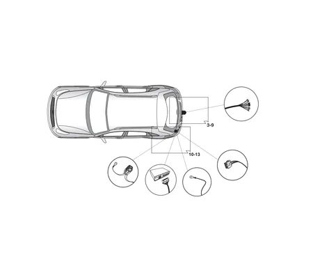 Электрика фаркопа Hak-System (13 pin) для Infiniti FX 2008-2014, (только дизель) 21680501 в 