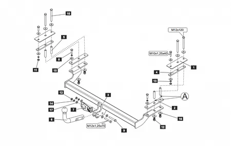 Фаркоп Baltex для Chevrolet Lacetti (седан) 2004-2013 06.2472.12 в 