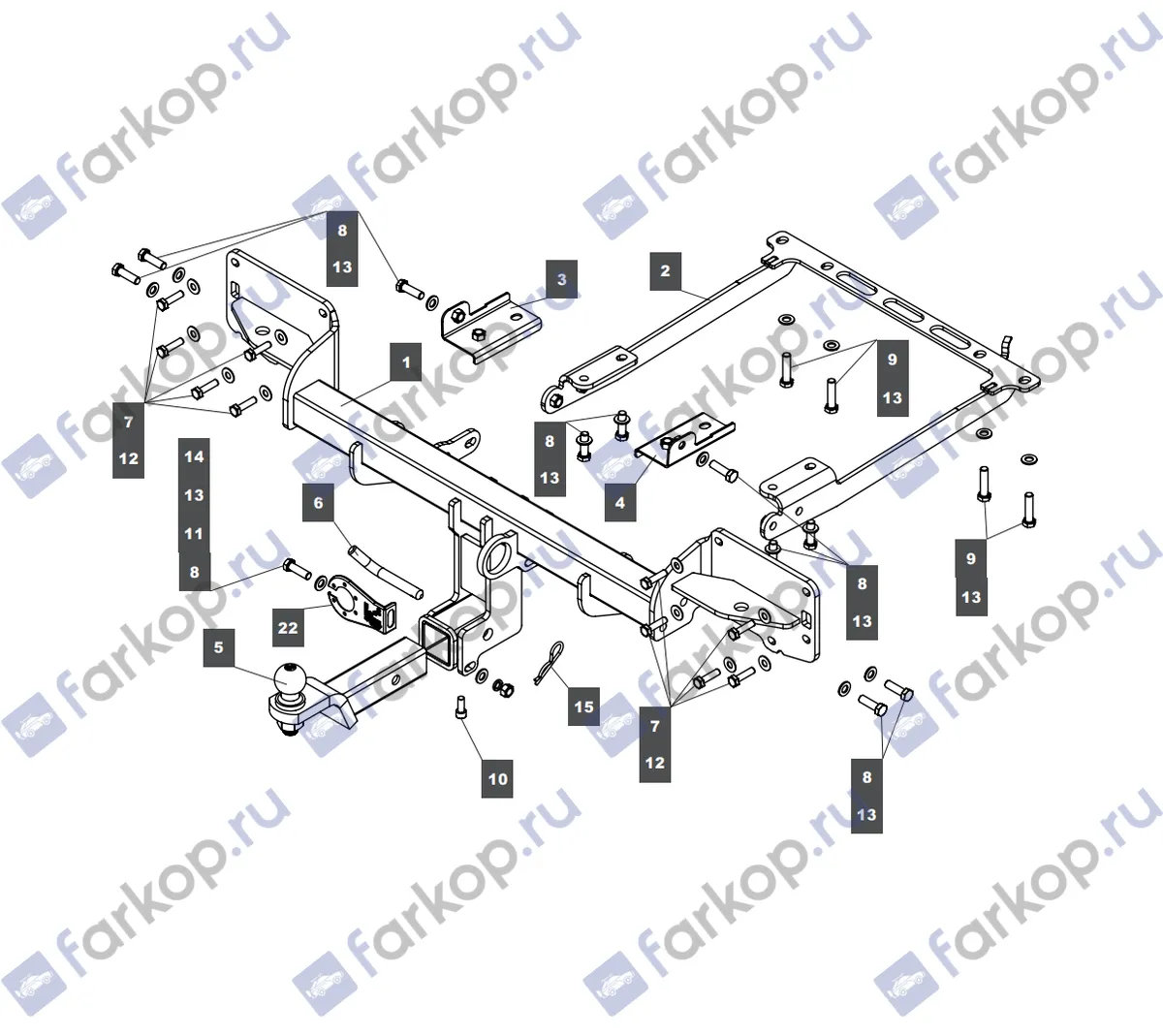 Фаркоп Baltex для Land Rover Range Rover L405 2013- 349287 в 