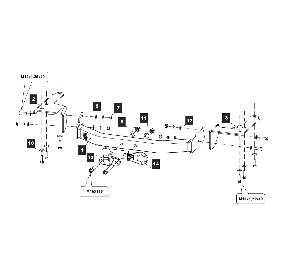 Фаркоп Baltex для Lexus RX 300,330,350 2003-2009 LS02E в 