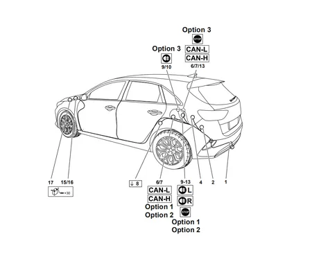 Электрика фаркопа Westfalia (7 pin) для Kia XCeed 2019- 345134300107 в 