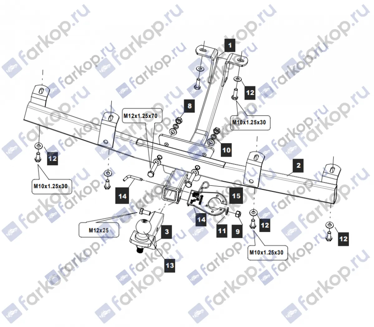 Фаркоп Baltex для Chevrolet Niva 2002-2020 27258232 в 