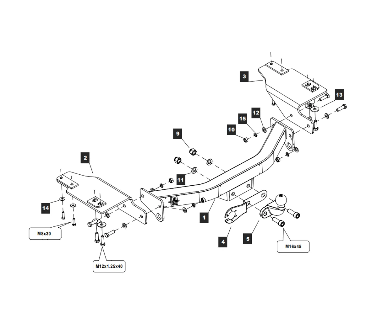 Фаркоп Baltex для Toyota Land Cruiser Prado J150 2009-2023 Y13a2 в 