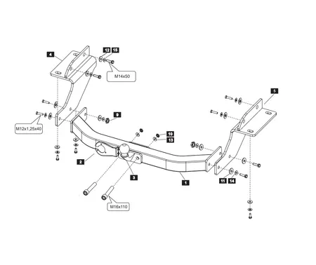 Фаркоп Baltex для Jeep Grand Cherokee 2010-2022 04194008 в 