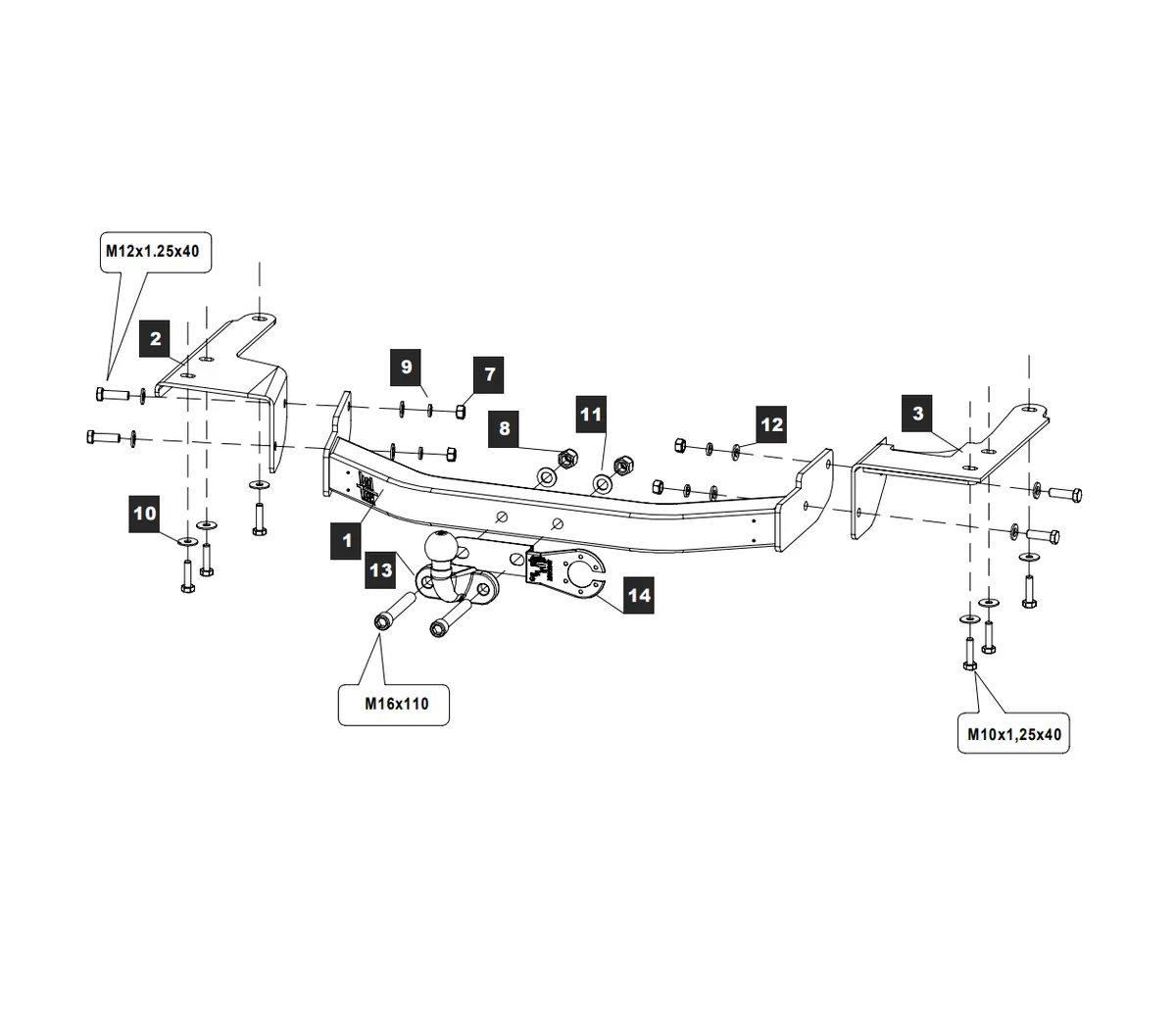 Фаркоп Baltex для Lexus RX 300/330/350 2003-2007 LS02A в 