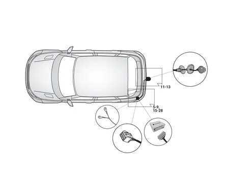 Электрика фаркопа Hak-System (13 pin) для Jaguar E-Pace 01/2021- 21500682 в 