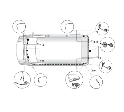 Электрика фаркопа Hak-System (7 pin) для Peugeot Boxer 2011- 12500694 в 