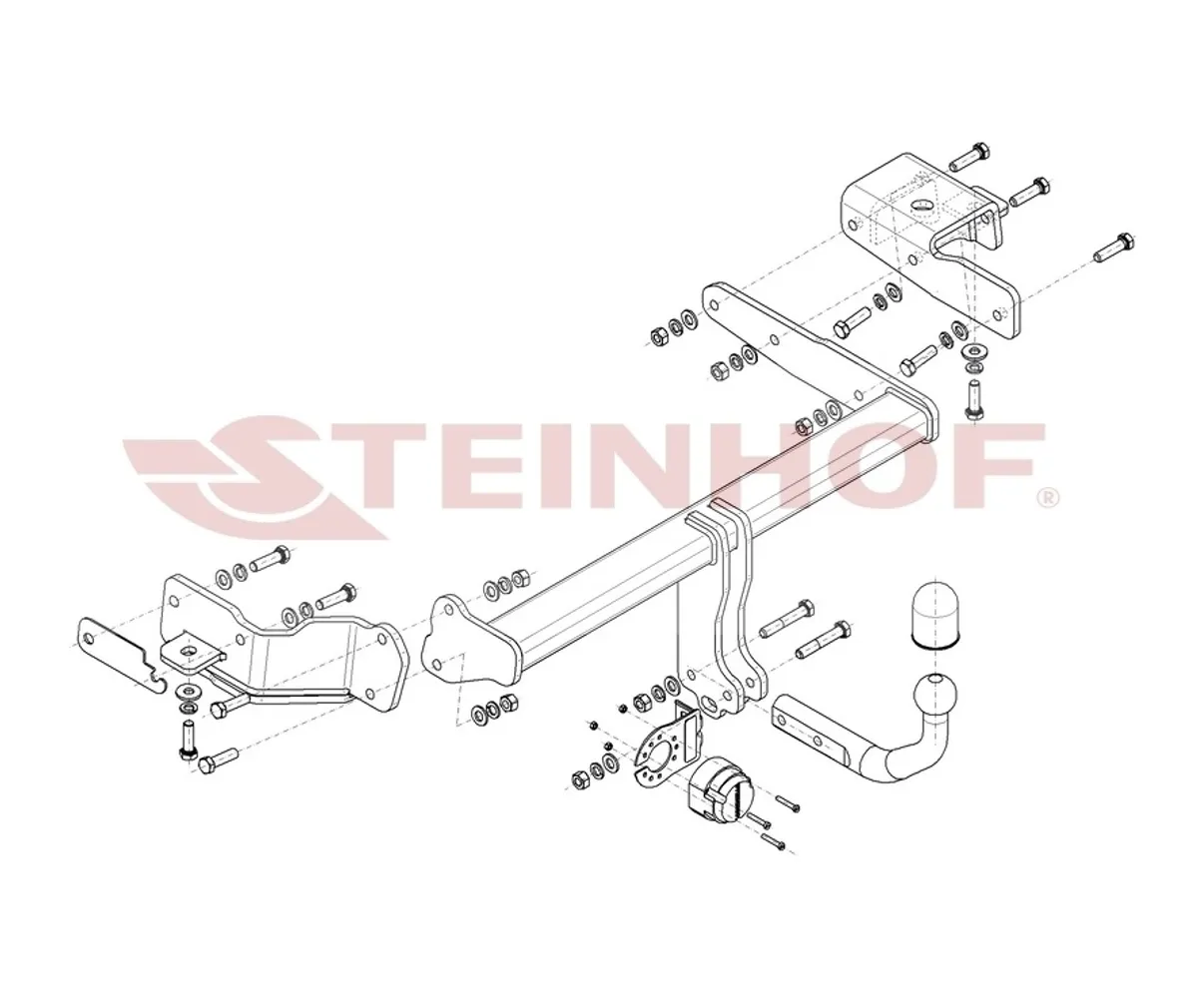 Фаркоп Steinhof для Hyundai Santa Fe 2021-2023 H-288 в 