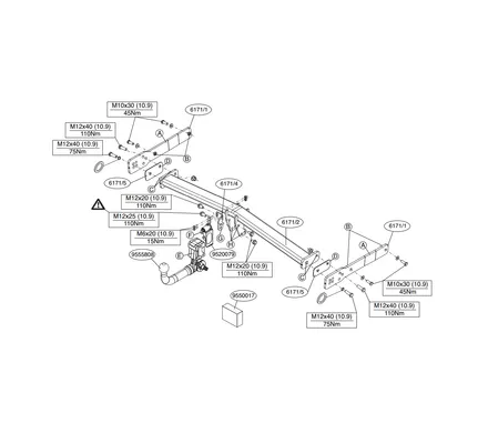 Фаркоп Brink для Audi Q3 2011-2017 617100 в 