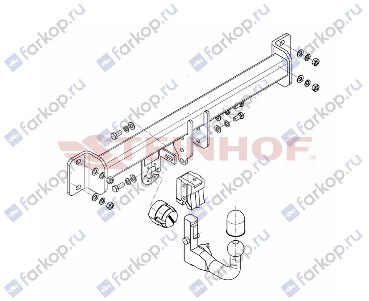 Фаркоп Steinhof для BMW X3 (E83) 2004-2010 B-058 в 