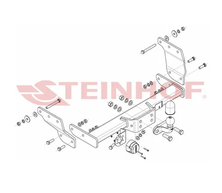 Фаркоп Steinhof для Ford Transit 2000-2013, (для а/м без ступеньки) F-294 в 