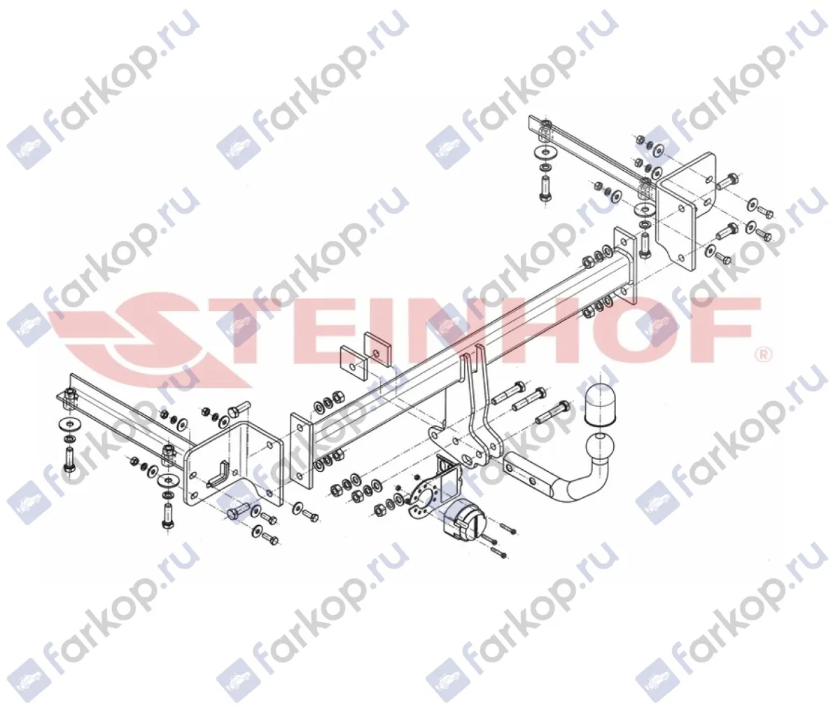 Фаркоп Steinhof для Honda Civic 2012-2015 H-061 в 