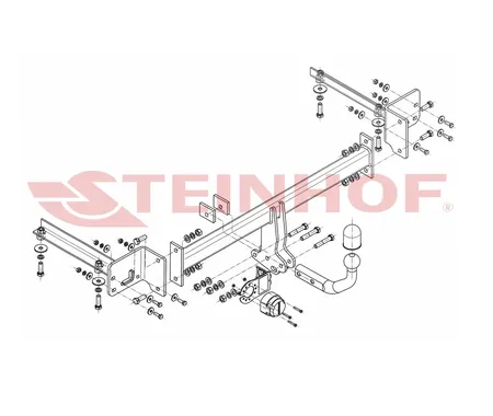 Фаркоп Steinhof для Honda Civic 2012-2015 H-061 в 