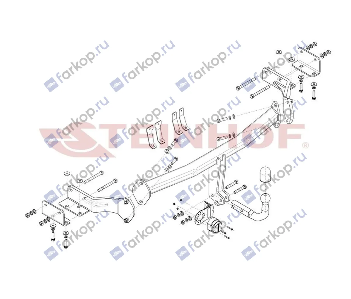 Фаркоп Steinhof для Hyundai ix55 2008-2013 H-229 в 