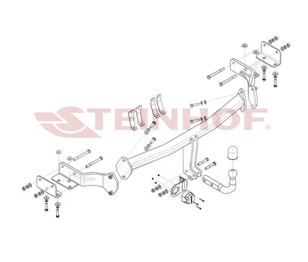 Фаркоп Steinhof для Hyundai ix55 2008-2013 H-229 в 