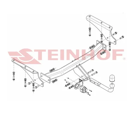 Фаркоп Steinhof для Jeep Cherokee 2001-2008 J-061 в 