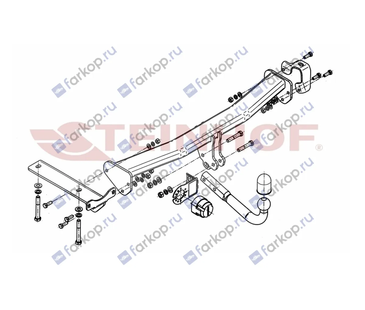 Фаркоп Steinhof для Land Rover Freelander 2007-2014 L-102 в 