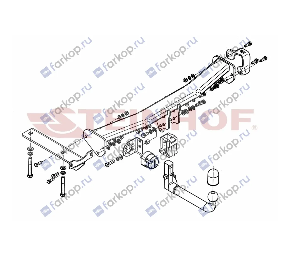 Фаркоп Steinhof для Land Rover Freelander 2007-2014 L-103 в 