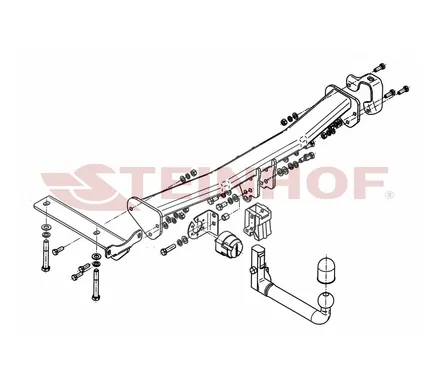 Фаркоп Steinhof для Land Rover Freelander 2007-2014 L-103 в 