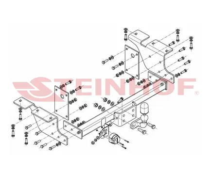 Фаркоп Steinhof для Renault Master 2010- (шасси, одинарные колеса) R-064 в 