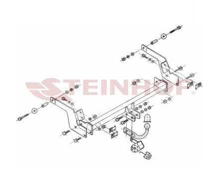 Фаркоп Steinhof для Renault Laguna 2001-2008 R-078 в 