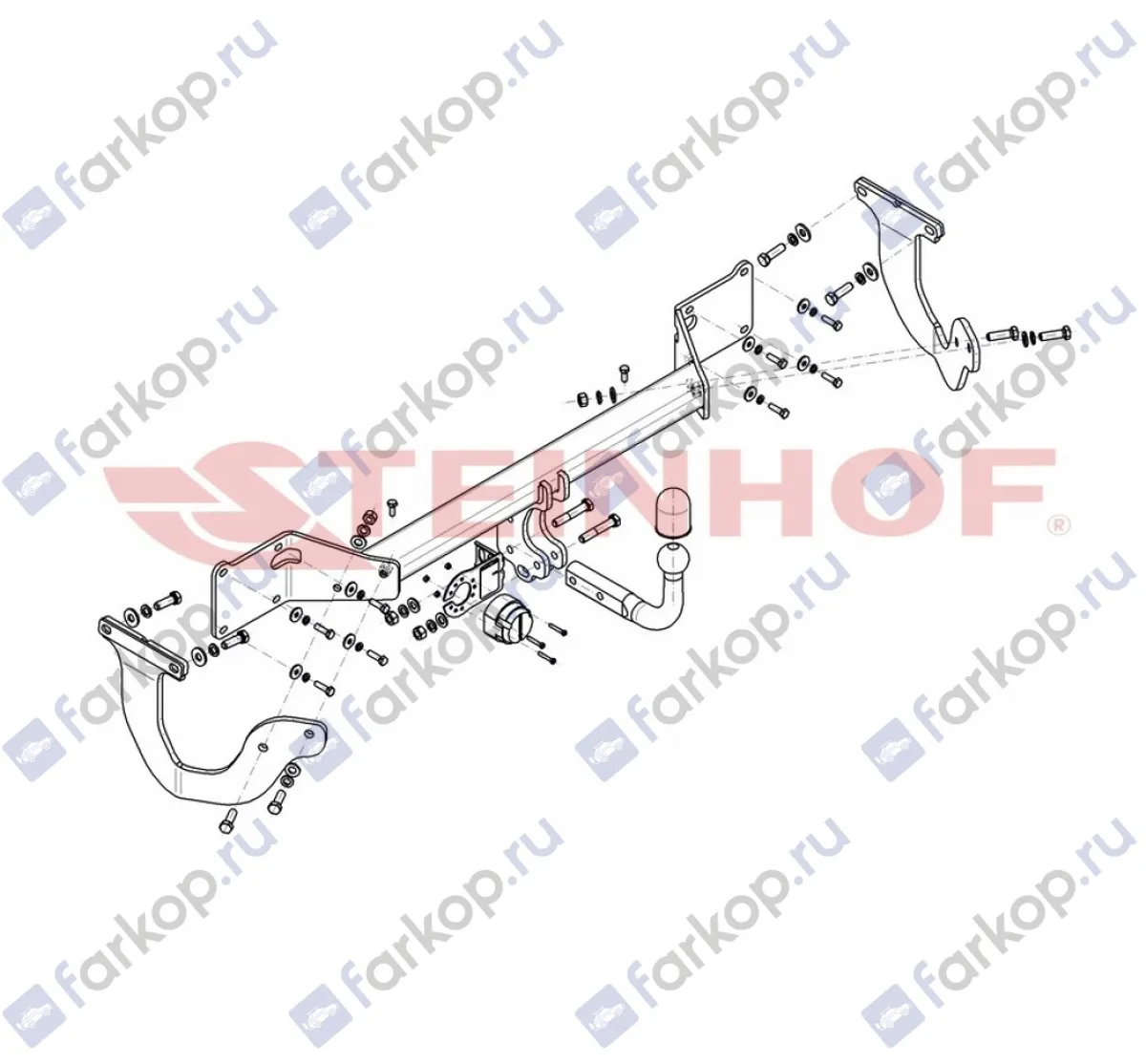 Фаркоп Steinhof для Peugeot Traveller 2016- T-183 в 