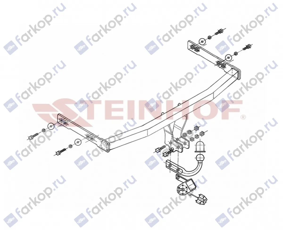 Фаркоп Steinhof для Skoda Roomster 2006-2015 V-056 в 